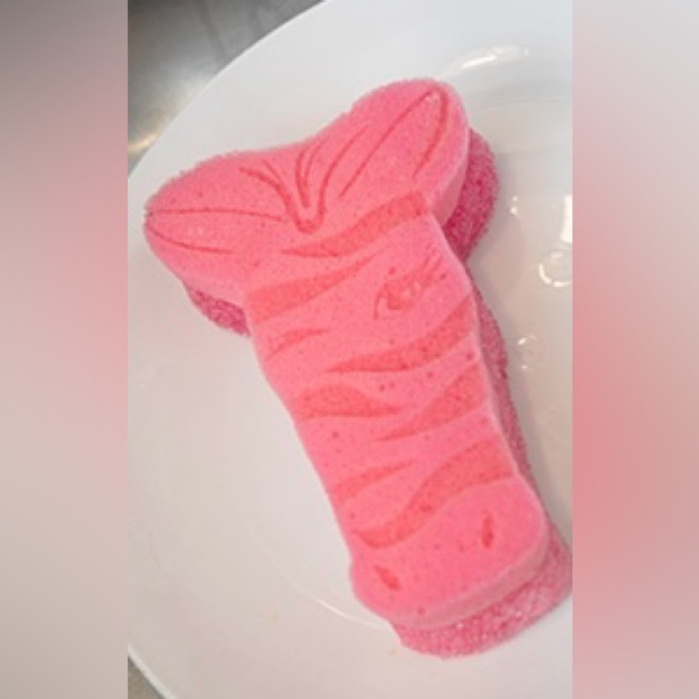 Pink Zebra Paisley Kitchen Scrub Sponge